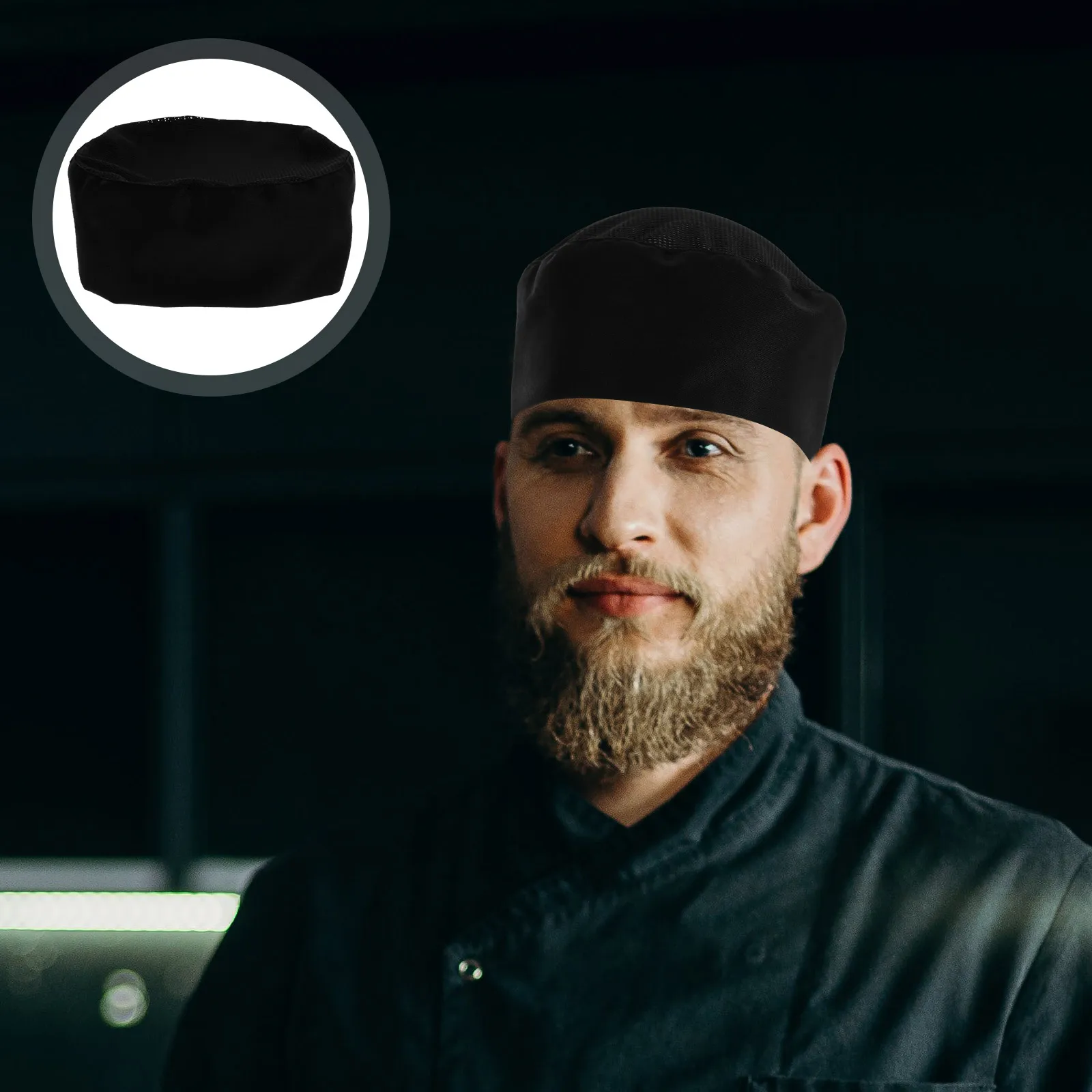 Black Adjustable Chef Hat Mesh Top Cotton Polyester Soft Breathable Cooking Baking Catering School Professional Kitchen for Men
Black Adjustable Chef Hat Mesh Top Cotton Polyester Soft Breathable Cooking Baking Catering School Professional Kitchen for Men