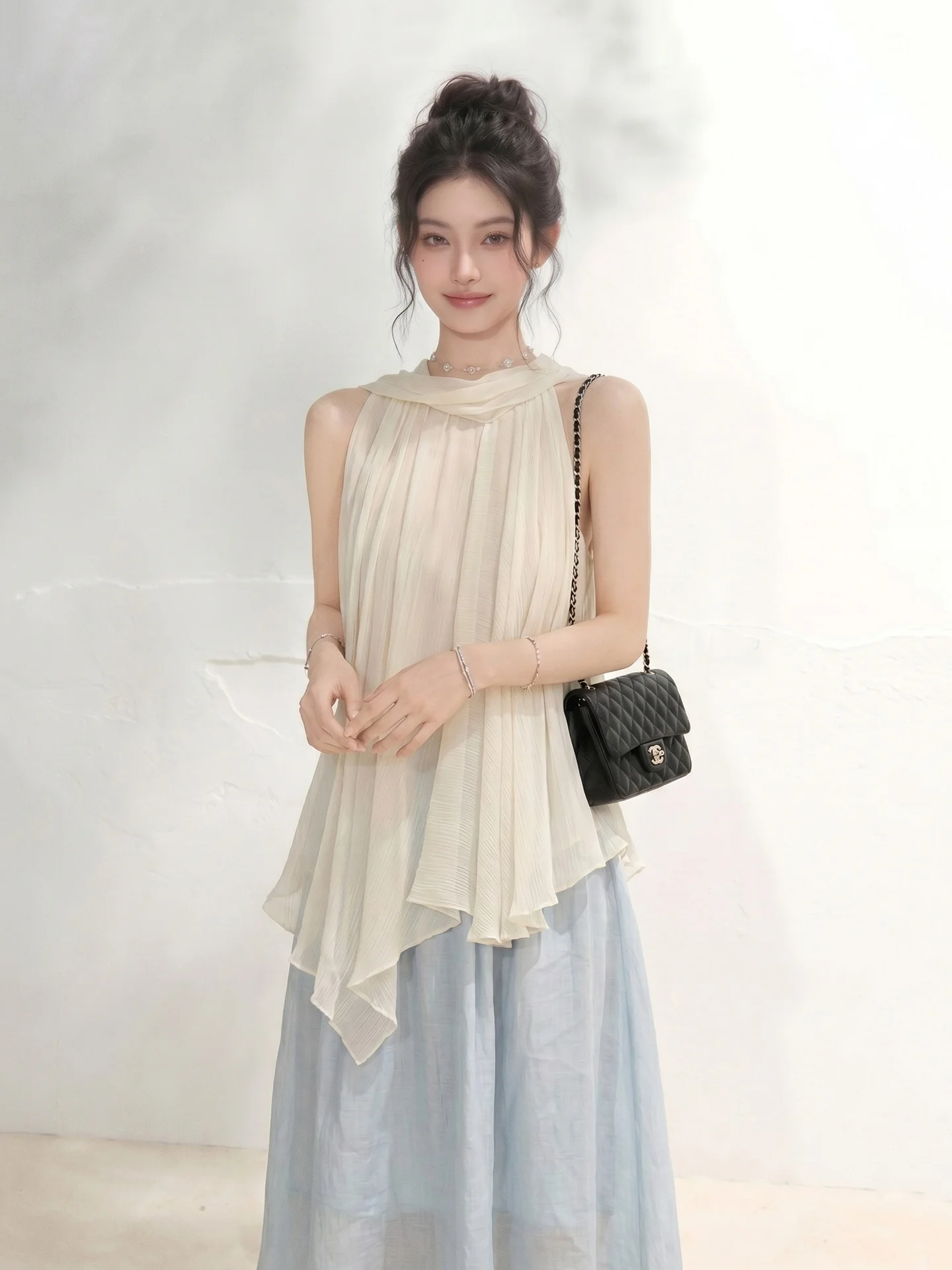 LIXIAOWAN Elegant Loose Fit Silk Georgette off Shoulder Shirt Women's Summer Textured Gentle Loose Lazy Feeling Blouse
LIXIAOWAN Elegant Loose Fit Silk Georgette off Shoulder Shirt Women's Summer Textured Gentle Loose Lazy Feeling Blouse