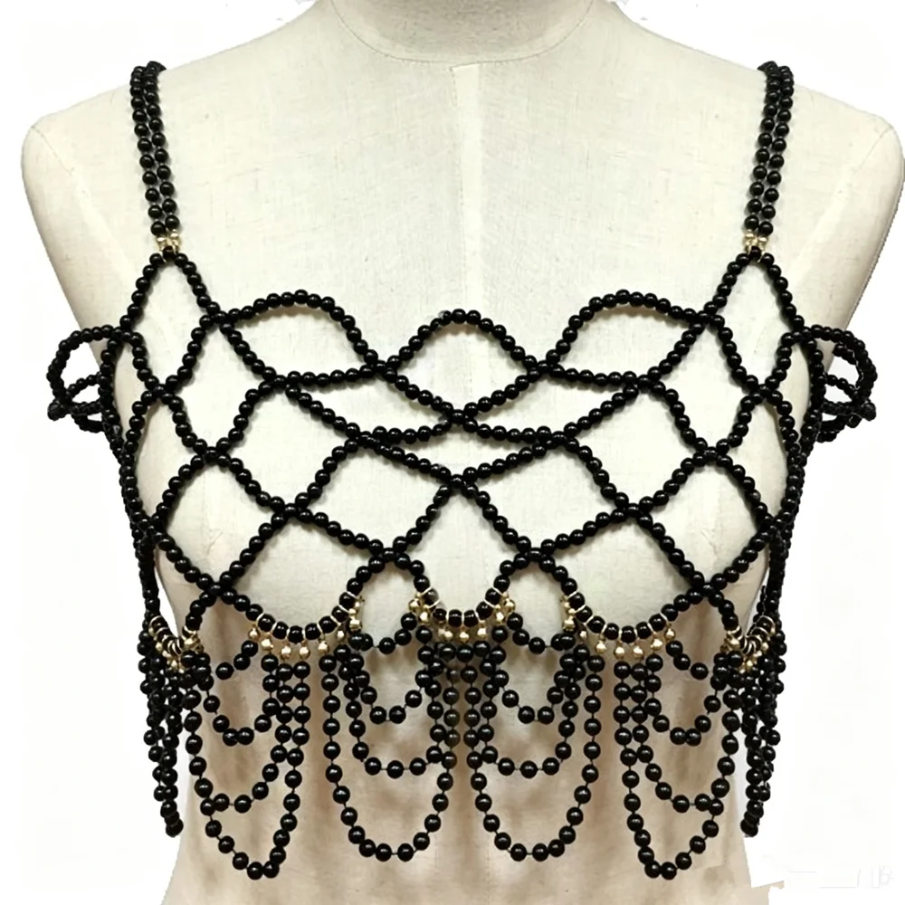 Fashionable Multi-Layer Beaded Body Chain Handmade Pearl Tassel Party Festival Gift Street Style Shoulder Chain
Fashionable Multi-Layer Beaded Body Chain Handmade Pearl Tassel Party Festival Gift Street Style Shoulder Chain
