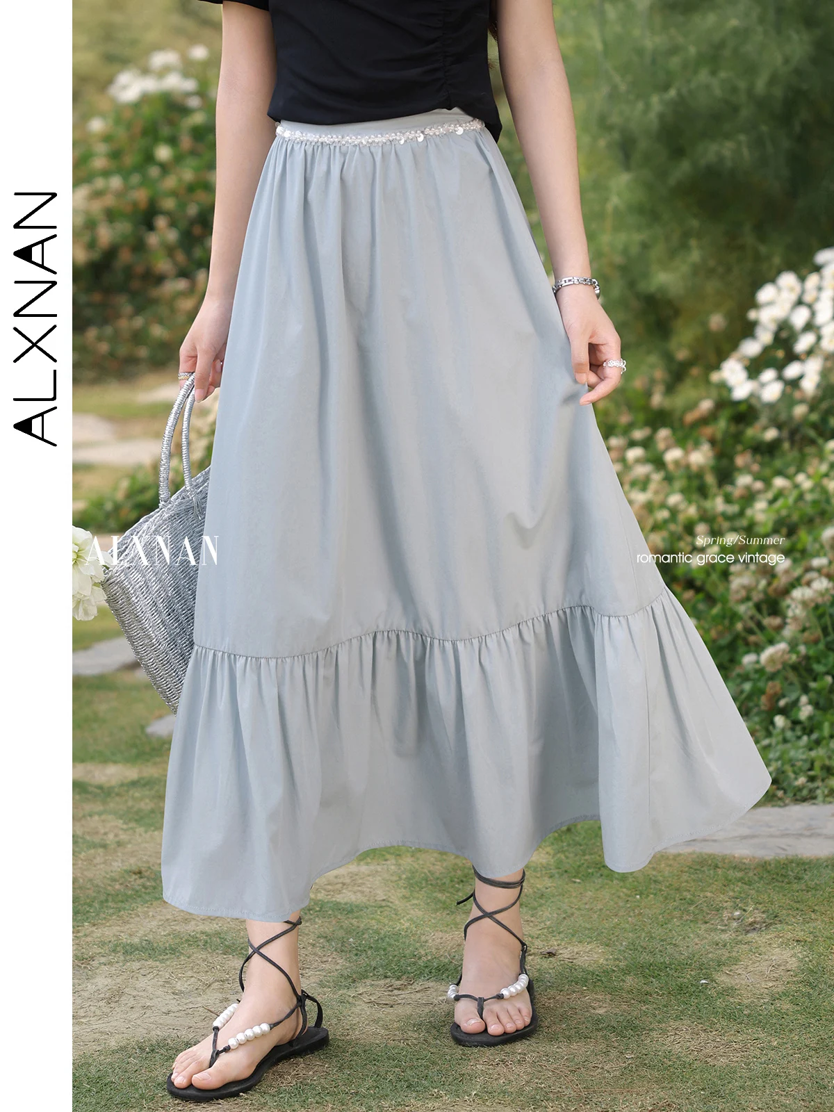 ALXNAN Women's Skirt 2025 Summer Blue Elegant Long A-line Skirt Casual Loose-fit Office Versatile Chic Ladies Clothing L55217BSQ
ALXNAN Women's Skirt 2025 Summer Blue Elegant Long A-line Skirt Casual Loose-fit Office Versatile Chic Ladies Clothing L55217BSQ