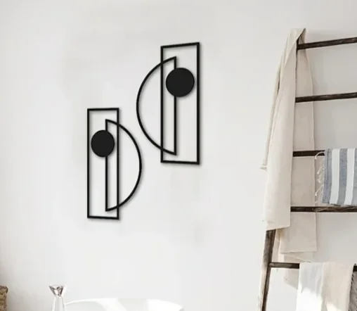 2pcs/set Metal Wall Decoration, Metal Iron Art Minimalist Wall Hanging Art, Abstract Metal Vertical Decorations, Wall Sculptures
2pcs/set Metal Wall Decoration, Metal Iron Art Minimalist Wall Hanging Art, Abstract Metal Vertical Decorations, Wall Sculptures