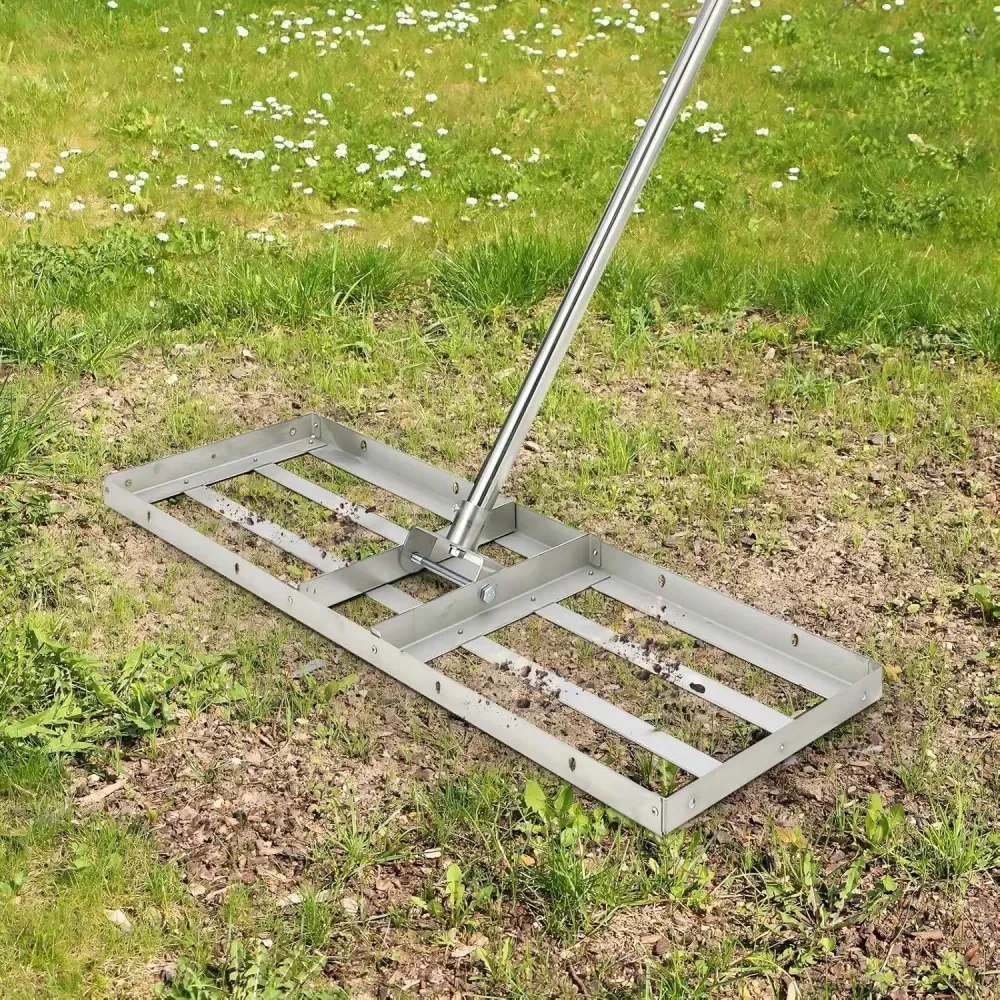 10 6FT HeavyDuty Steel Lawn Leveling Rake With 180 Flexible Rotation, Topdressing Spreader Tool For Backyard, Garden, Golf Cour
10 6FT HeavyDuty Steel Lawn Leveling Rake With 180 Flexible Rotation, Topdressing Spreader Tool For Backyard, Garden, Golf Cour