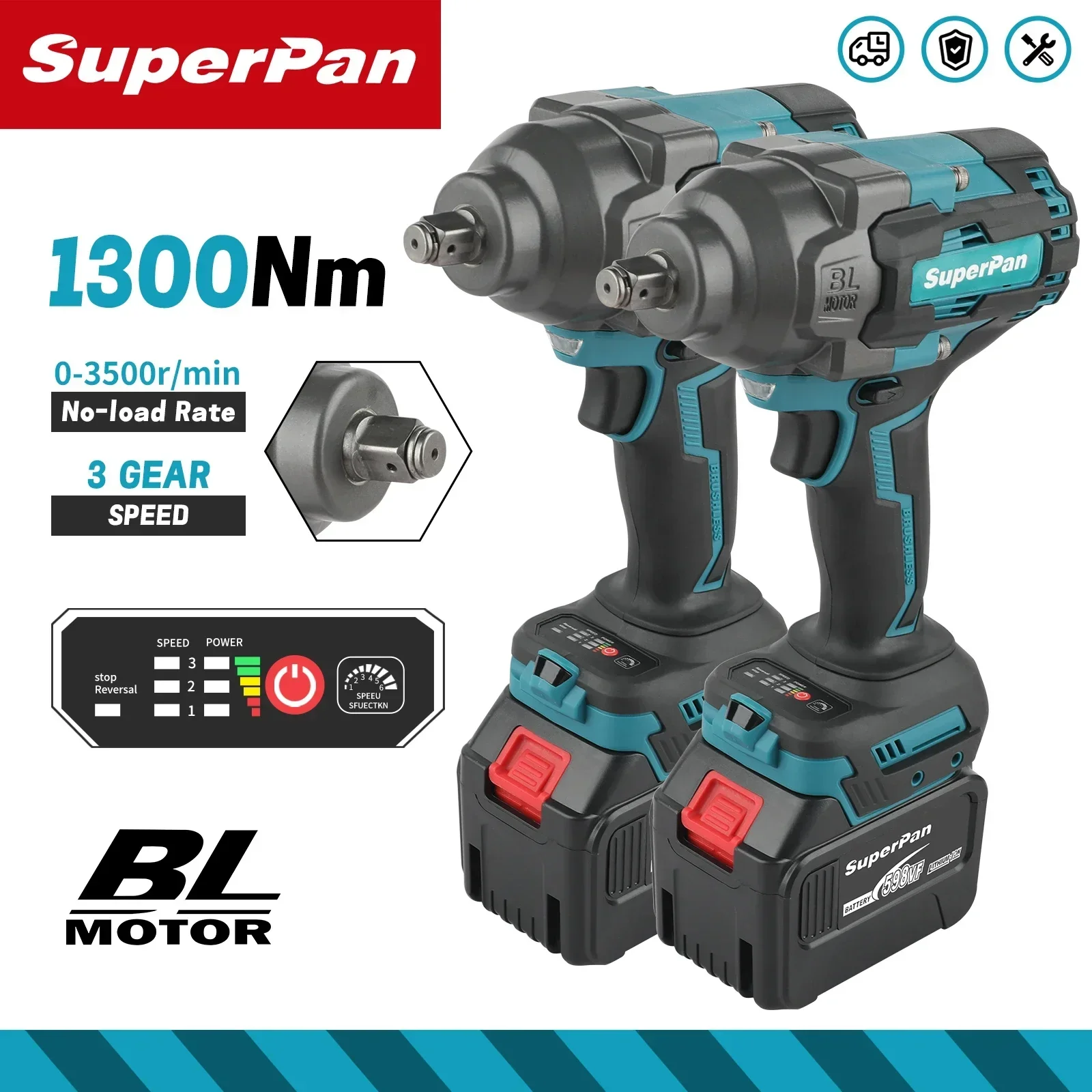Superpan1300N бесщеточный электрический ударный гайковерт с большим крутящим моментом, беспроводной электрический, электрический инструмент для обслуживания автомобилей и грузовиков
Superpan1300N бесщеточный электрический ударный гайковерт с большим крутящим моментом, беспроводной электрический, электрический инструмент для обслуживания автомобилей и грузовиков