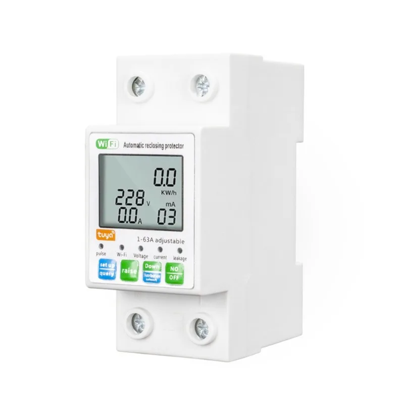 Circuit breaker 2P63a backlight single-phase meter automatic reclosing over-voltage over-current leakage
Circuit breaker 2P63a backlight single-phase meter automatic reclosing over-voltage over-current leakage