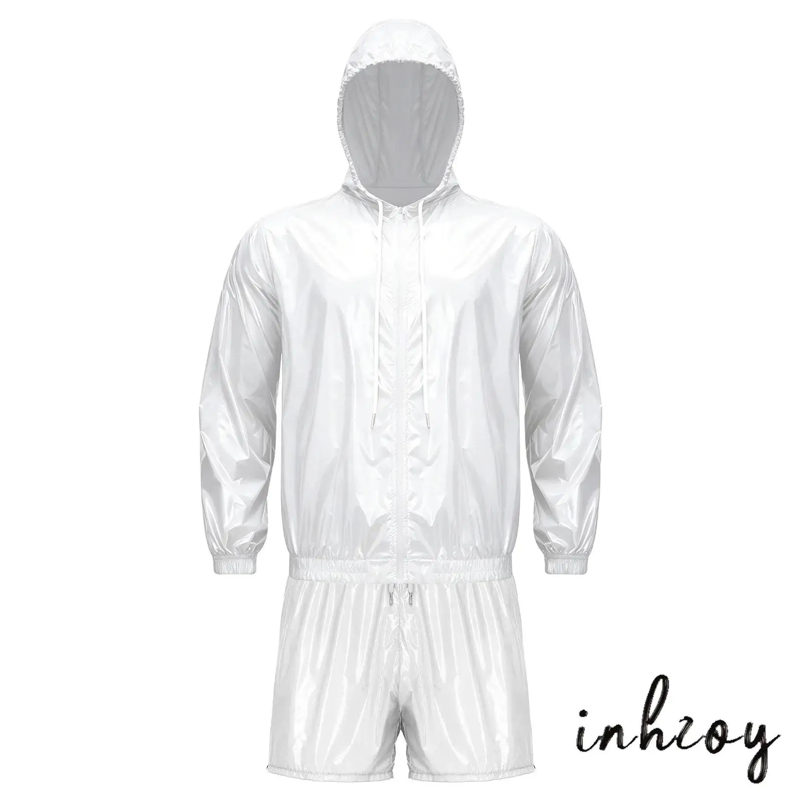Men Waterproof Sportswear Long Sleeve Front Zip-up Hooded Jacket Windbreaker and Built-in Briefs Boxer Shorts Sweat Outfit
Men Waterproof Sportswear Long Sleeve Front Zip-up Hooded Jacket Windbreaker and Built-in Briefs Boxer Shorts Sweat Outfit