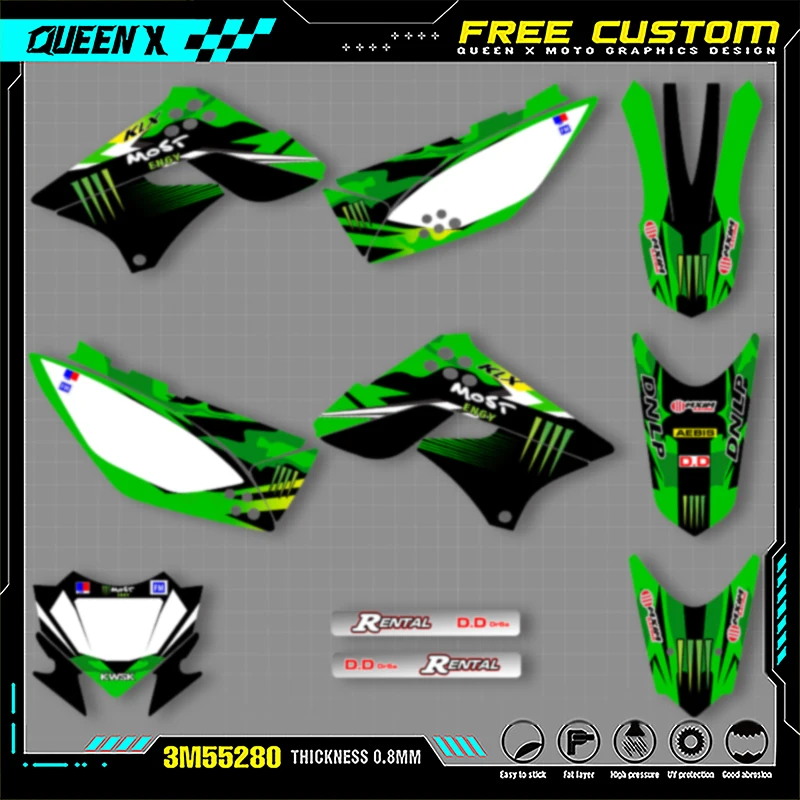 QUEEN X MOTO New Motorcycle Graphics Protect Stickers Kits For KAWASAKI KX125 KX150 125 150 2013 2014 2015 003
QUEEN X MOTO New Motorcycle Graphics Protect Stickers Kits For KAWASAKI KX125 KX150 125 150 2013 2014 2015 003