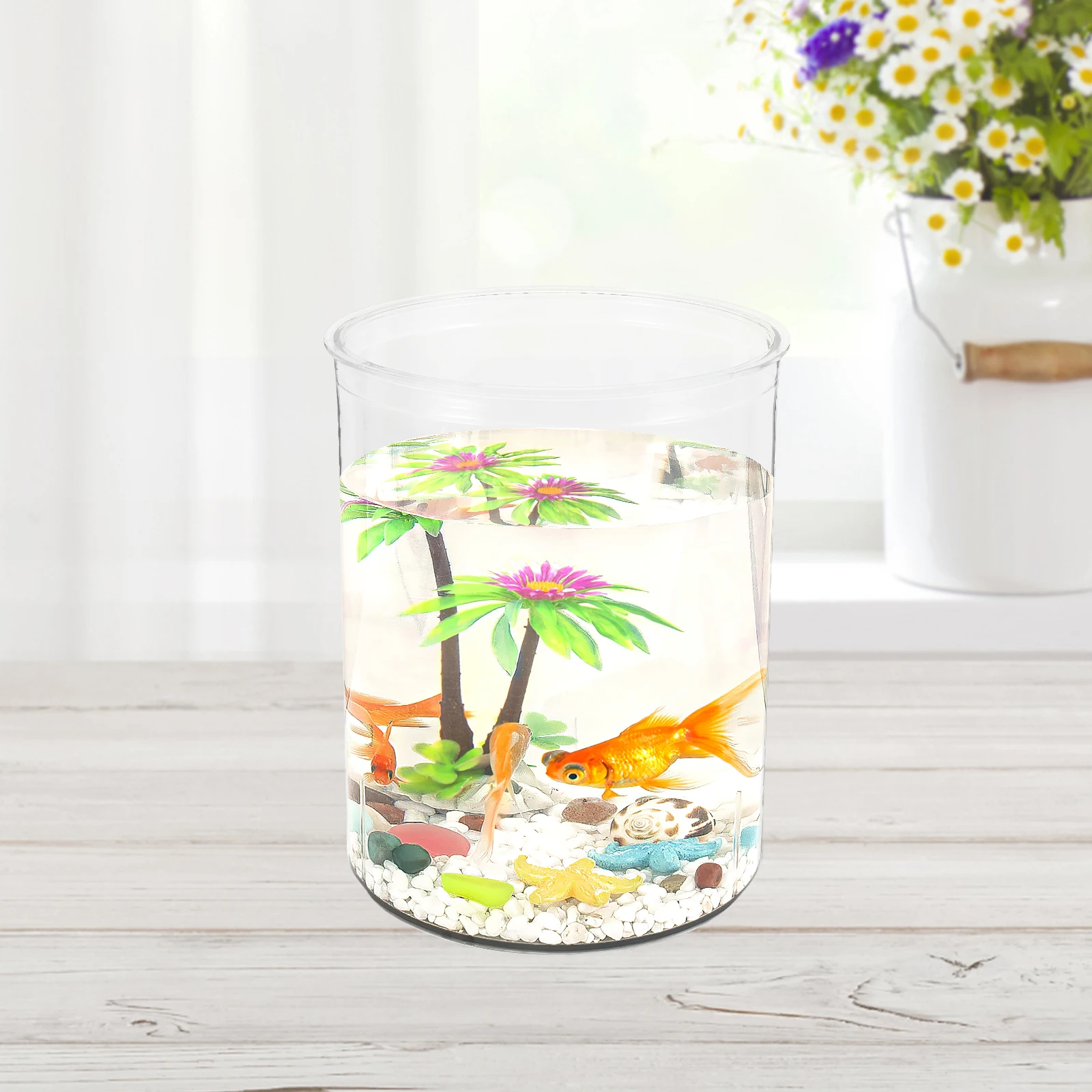 2Pcs Small Fish Tank Clear Plastic Aquarium Desk Home Decor Portable Fish Breeding Box High Transparency Easy Clean for Goldfish
2Pcs Small Fish Tank Clear Plastic Aquarium Desk Home Decor Portable Fish Breeding Box High Transparency Easy Clean for Goldfish