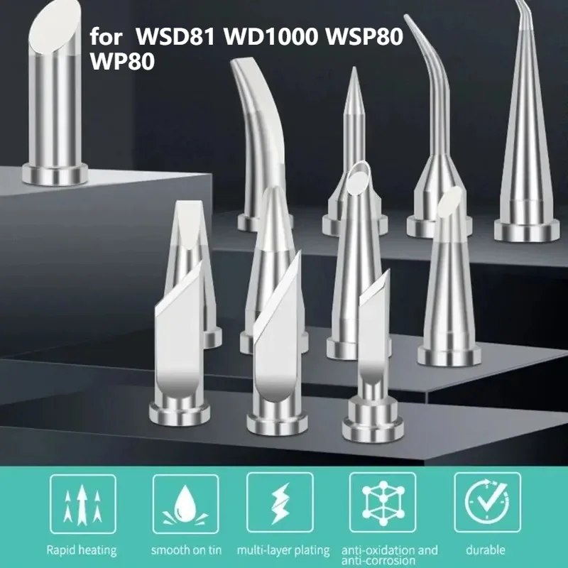 Наконечники для паяльника серии LT, бессвинцовые, для WSD81, WD1000, WSP80, WP80, сменные, аксессуары для пайки, 10 шт.
Наконечники для паяльника серии LT, бессвинцовые, для WSD81, WD1000, WSP80, WP80, сменные, аксессуары для пайки, 10 шт.