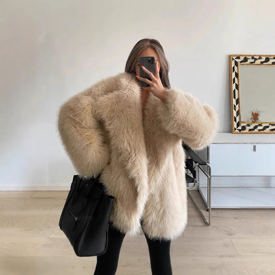 KIDCRKJ 2025 Women's Winter Faux Fur Coat Thick Warm Artificial Eco Fur Coat For Women Autumn Winter Woman Outerwear Jacket
KIDCRKJ 2025 Women's Winter Faux Fur Coat Thick Warm Artificial Eco Fur Coat For Women Autumn Winter Woman Outerwear Jacket