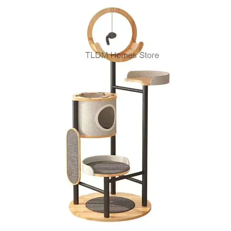 167 Cm High Large Cat Climbing Frame, Cat Nest Cat Climbing Frame with Integrated Cat Scratching Board, Made of Solid Wood
167 Cm High Large Cat Climbing Frame, Cat Nest Cat Climbing Frame with Integrated Cat Scratching Board, Made of Solid Wood