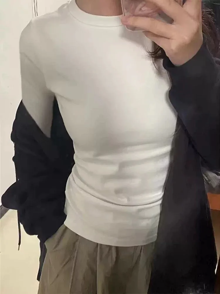 Women's Long Sleeve round Neck T-Shirt 95 Cotton Base Shirt plus Size Color Slim Fit Inner Wear Shoulder Appropriate Top
Women's Long Sleeve round Neck T-Shirt 95 Cotton Base Shirt plus Size Color Slim Fit Inner Wear Shoulder Appropriate Top