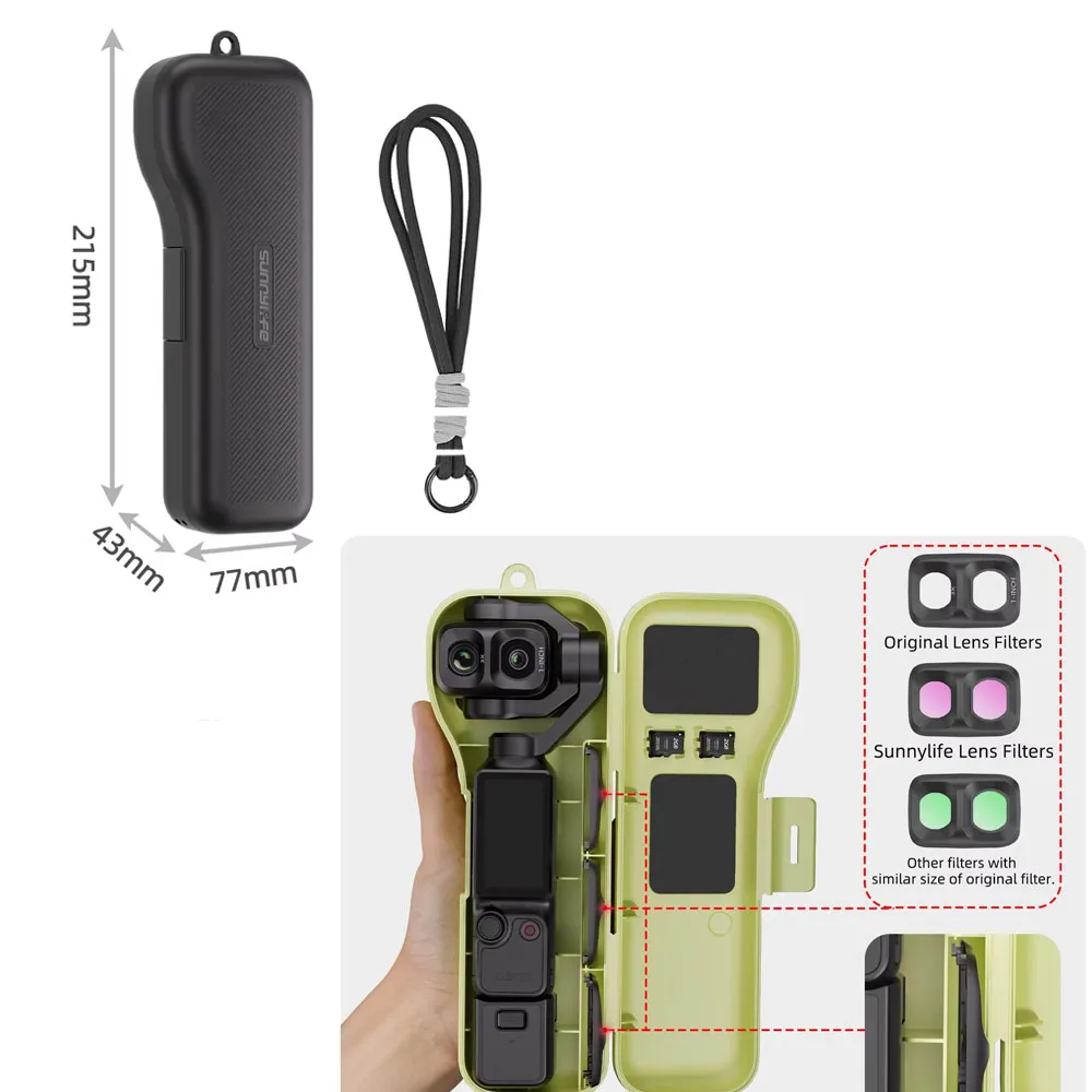 Flip Storage Case for DJI Osmo Pocket 4 Pro Dustproof Hard Box with 3 Filter Slots Wrist Strap Camera Accessory Black Purple
Flip Storage Case for DJI Osmo Pocket 4 Pro Dustproof Hard Box with 3 Filter Slots Wrist Strap Camera Accessory Black Purple