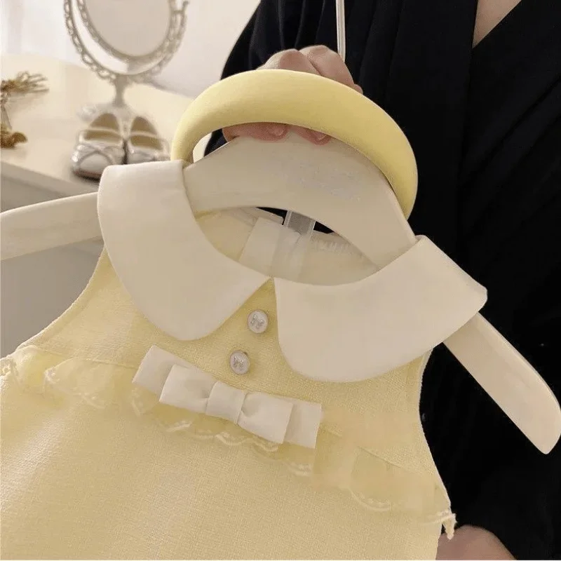Child Bow Lace Vestido Party Summer Baby Clothes 1-7Y Baby Girl Princess Cotton Peter Pan Collar Dress Sleeveless Infant Toddler
Child Bow Lace Vestido Party Summer Baby Clothes 1-7Y Baby Girl Princess Cotton Peter Pan Collar Dress Sleeveless Infant Toddler