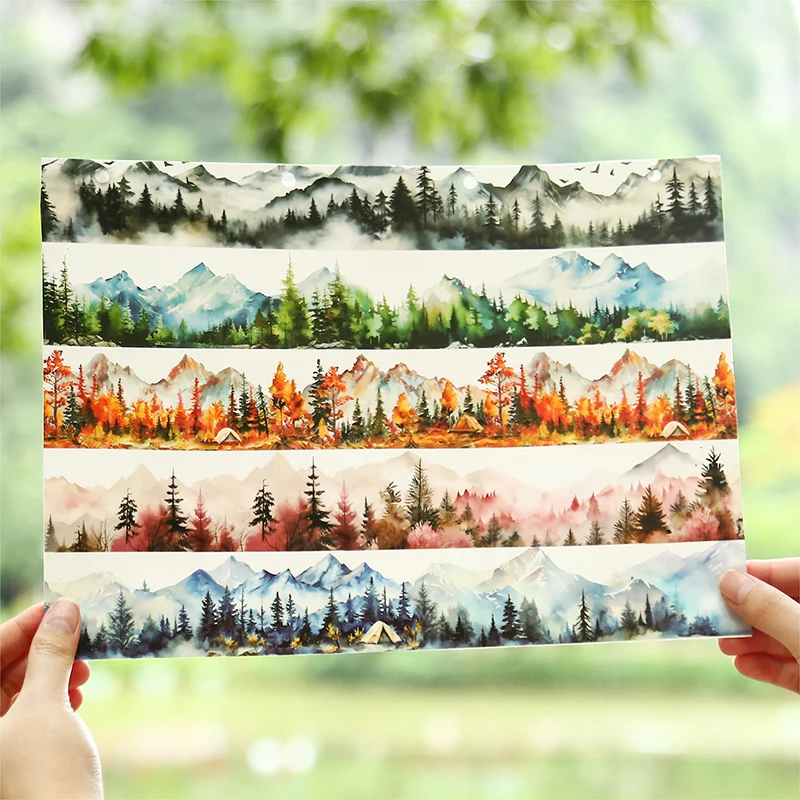 Yoofun 4.5x200cm Mountain and Forest PET Tape Vintage Plant Landscaping Masking Tape Collage Creative DIY Journal Stationery
Yoofun 4.5x200cm Mountain and Forest PET Tape Vintage Plant Landscaping Masking Tape Collage Creative DIY Journal Stationery