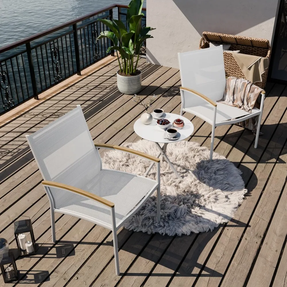3-Piece Patio Bistro Sets, Outdoor Black Chairs & Patio Furniture Conversation Set with Coffee Table (Non-Rocking Chairs/White)
3-Piece Patio Bistro Sets, Outdoor Black Chairs & Patio Furniture Conversation Set with Coffee Table (Non-Rocking Chairs/White)