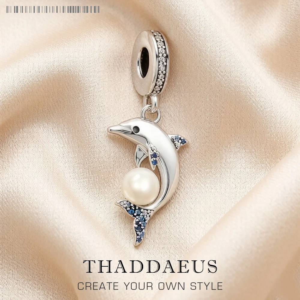 Dolphin With Pearl 925 Sterling Silver Dangle Charm Pendant Women Summer Fine Jewelry
Dolphin With Pearl 925 Sterling Silver Dangle Charm Pendant Women Summer Fine Jewelry