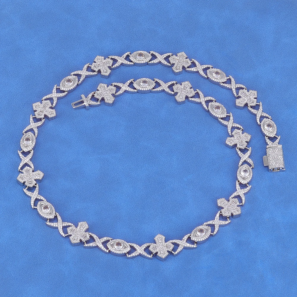 Hip hop Jewelry New Men Necklace Cross Shining Luxury Diamond Eyes Brass Plated 18K Gold Christmas Gift
Hip hop Jewelry New Men Necklace Cross Shining Luxury Diamond Eyes Brass Plated 18K Gold Christmas Gift