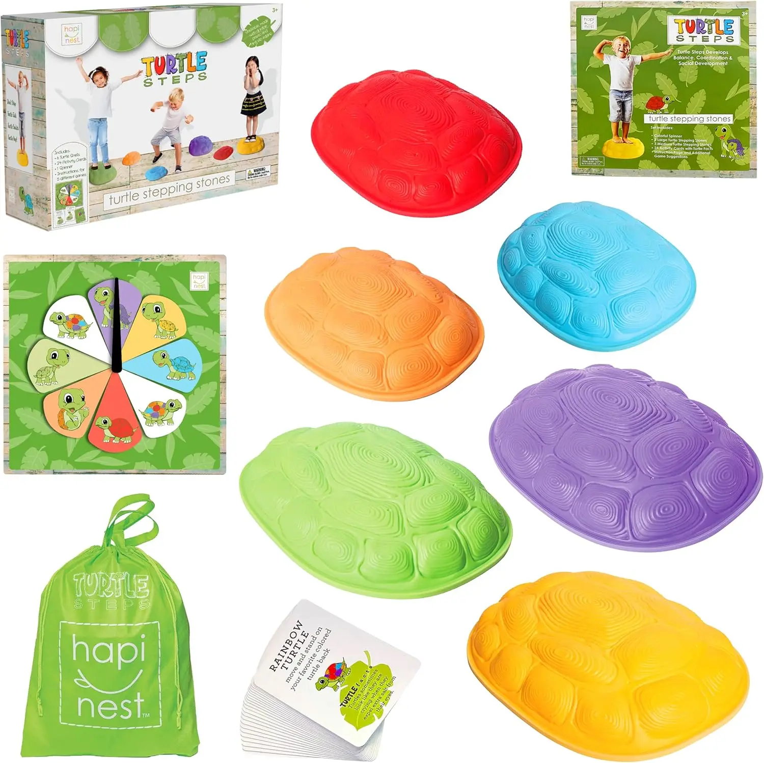 Turtle Balance Stepping Stones for Kids, Obstacle Course Coordination Game, Indoor Outdoor Sensory Play, Ages 3-8
Turtle Balance Stepping Stones for Kids, Obstacle Course Coordination Game, Indoor Outdoor Sensory Play, Ages 3-8