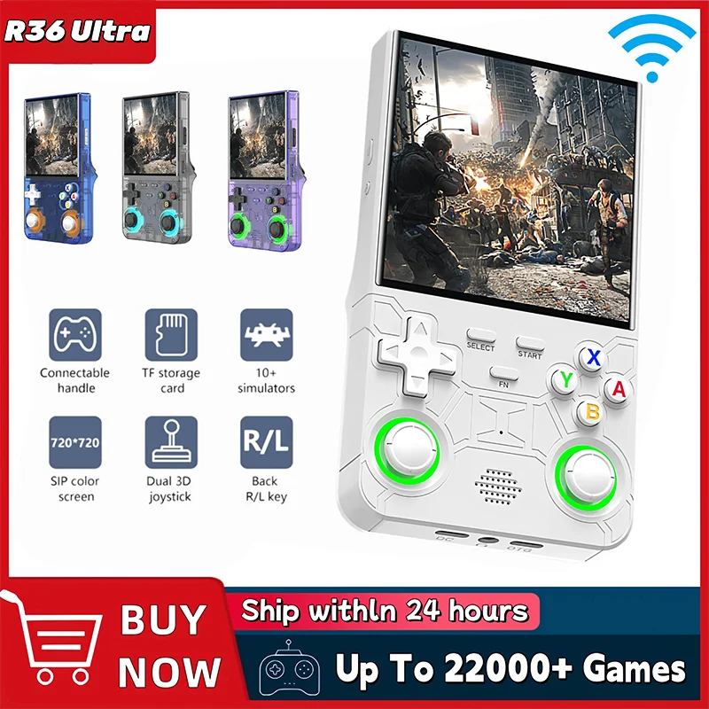 R36 Ultra Handheld WIFI Game Player 4 Inch IPS Screen Open Source Retro Video Player 64G/128G Memory up to 20000+ Games R36Ultra
R36 Ultra Handheld WIFI Game Player 4 Inch IPS Screen Open Source Retro Video Player 64G/128G Memory up to 20000+ Games R36Ultra