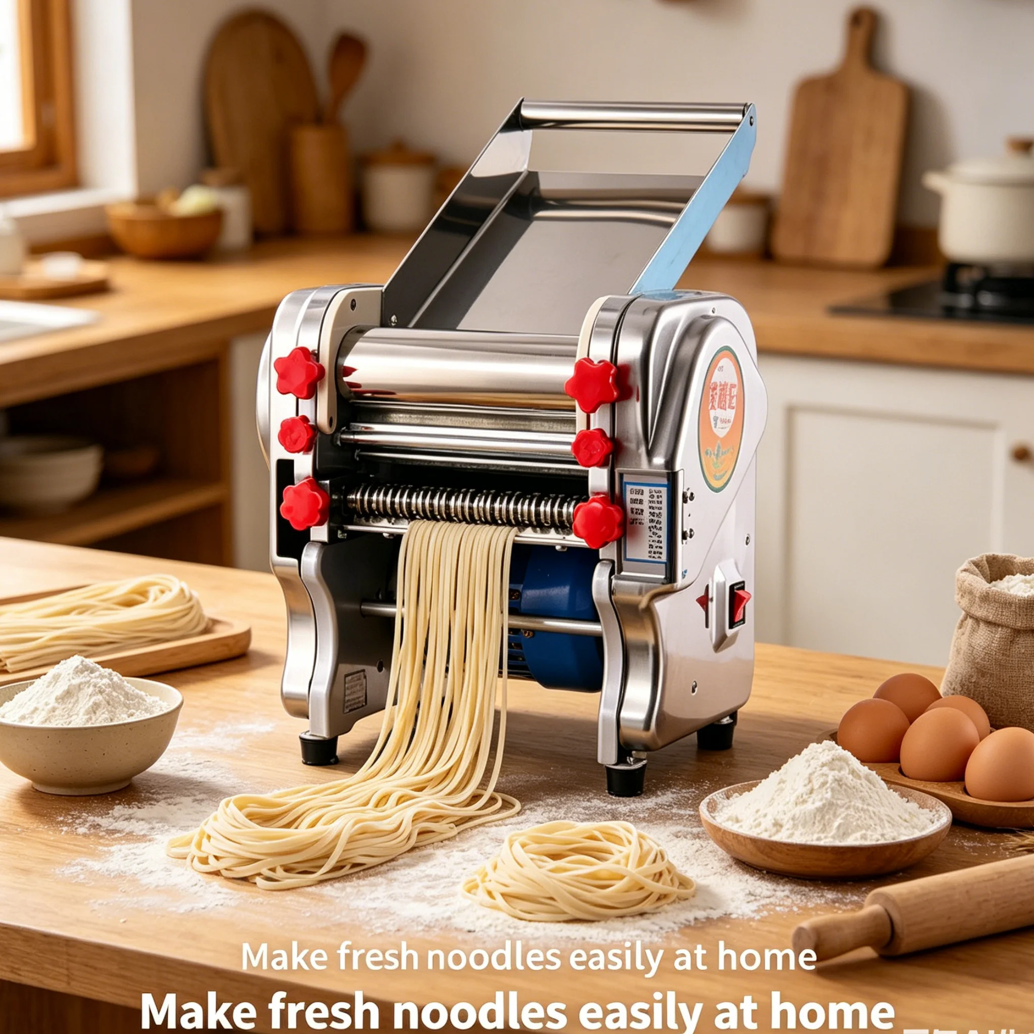 Compact Electric Noodles Knead & Press Machine Space-saving Dough Sheeter For Home & Small Restaurant