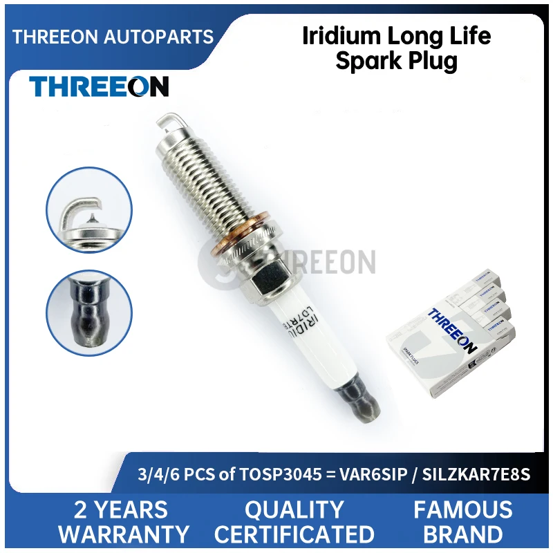 3/4/6 шт. Свеча зажигания THREEON Iridium для GMW HAVAL H6 1.5T HONDA Accord Civic CRV Odyssey HONGQI HS5 Jaguar Land Rover TOSP3045
3/4/6 шт. Свеча зажигания THREEON Iridium для GMW HAVAL H6 1.5T HONDA Accord Civic CRV Odyssey HONGQI HS5 Jaguar Land Rover TOSP3045