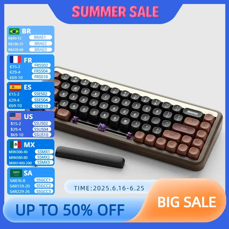 Akko MU02 75% Осенняя деревянная механическая клавиатура RGB с возможностью горячей замены BT5.0/2.4G Беспроводная и проводная игровая клавиатура Type-C
Akko MU02 75% Осенняя деревянная механическая клавиатура RGB с возможностью горячей замены BT5.0/2.4G Беспроводная и проводная игровая клавиатура Type-C