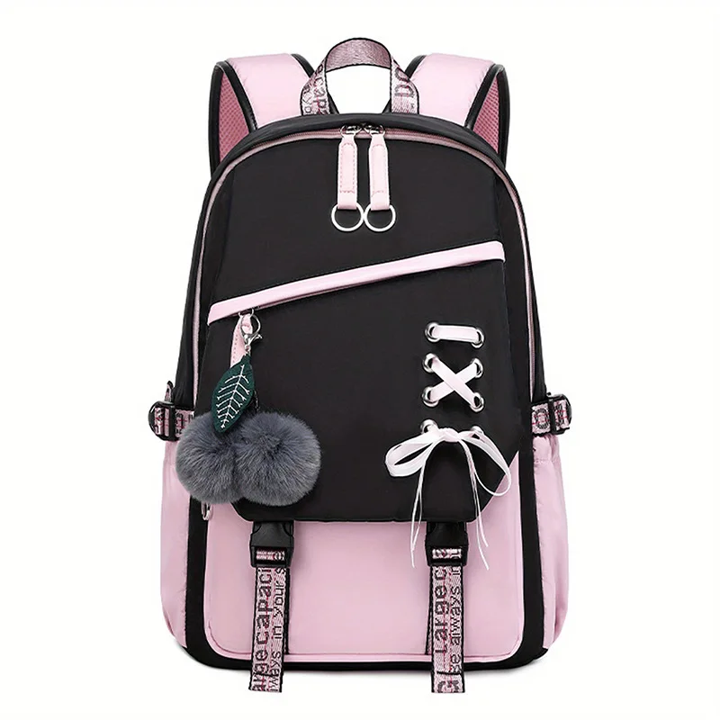 Cute Backpack with Cute Accessories Plush Pendant for School Bag Student Girl Backpack Large Capacity Waterproof Travel Backpack
Cute Backpack with Cute Accessories Plush Pendant for School Bag Student Girl Backpack Large Capacity Waterproof Travel Backpack