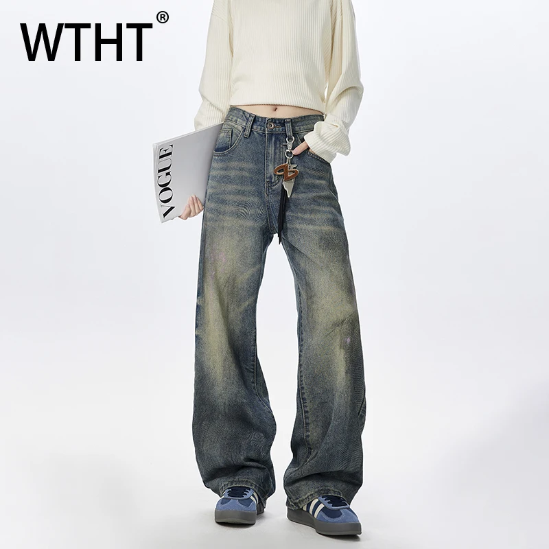 WTHT Fashion Men's Gradient Do Old Design Denim Pants Vintage American Style Loose Straight Jeans Male 2025 Autumn 2A1501
WTHT Fashion Men's Gradient Do Old Design Denim Pants Vintage American Style Loose Straight Jeans Male 2025 Autumn 2A1501