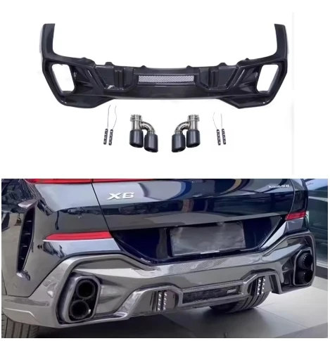 For BMW X6 G06 2019+ Carbon Fiber Rear Bumper Diffuser Rear Lip Lower Guard Plate Splitter Body Kit Accessories
For BMW X6 G06 2019+ Carbon Fiber Rear Bumper Diffuser Rear Lip Lower Guard Plate Splitter Body Kit Accessories