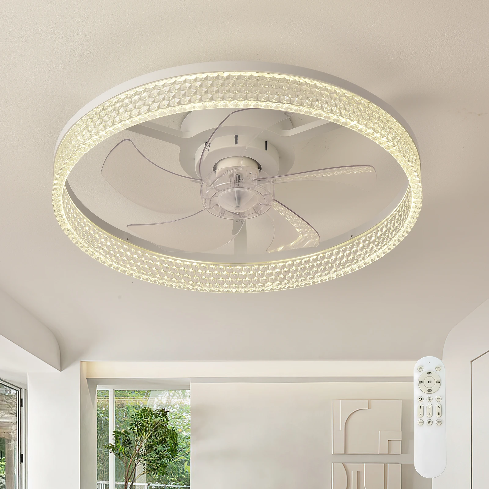 Modern Ceiling Fan LED Light Easy To Install Ultra-thin Acrylic Shell Infinitely Dimming Lighting Household Decoration
Modern Ceiling Fan LED Light Easy To Install Ultra-thin Acrylic Shell Infinitely Dimming Lighting Household Decoration