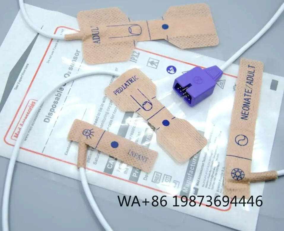 Disposable SpO2 Sensor Probe, Compatible with Nellcor Medical Monitors
Disposable SpO2 Sensor Probe, Compatible with Nellcor Medical Monitors