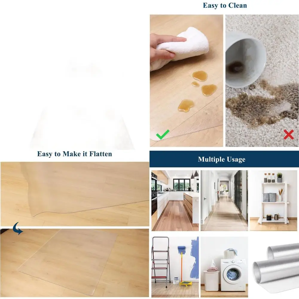 Clear Runner Rug for Hallway, 3'x10' No Slip Waterproof Kitchen Standing Floor Mat for High Traffic, Vinyl Indoor Outdoor Entryw
Clear Runner Rug for Hallway, 3'x10' No Slip Waterproof Kitchen Standing Floor Mat for High Traffic, Vinyl Indoor Outdoor Entryw