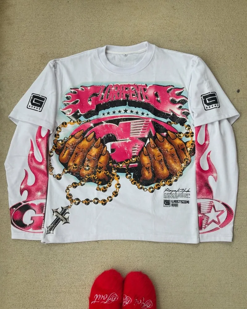 Y2k Harajuku Pure Cotton Short Sleeve Fashion High Street Versatile Trendy Oversized Printed Loose Classic Trendy Brand Men
Y2k Harajuku Pure Cotton Short Sleeve Fashion High Street Versatile Trendy Oversized Printed Loose Classic Trendy Brand Men