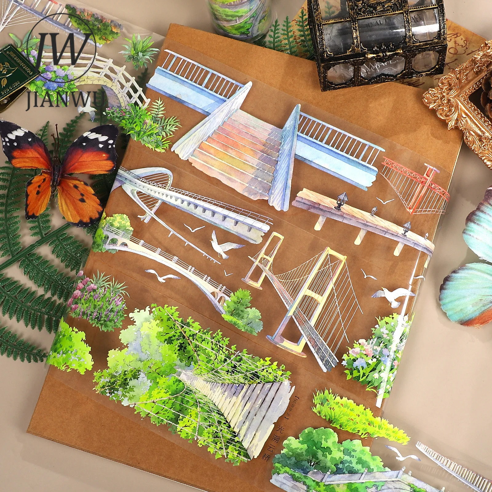 JIANWU 70 мм * 5 м винтажный растительный цветочный мост пейзажный материал коллаж Скрапбукинг ПЭТ лента креативный DIY журнал канцелярские принадлежности
JIANWU 70 мм * 5 м винтажный растительный цветочный мост пейзажный материал коллаж Скрапбукинг ПЭТ лента креативный DIY журнал канцелярские принадлежности