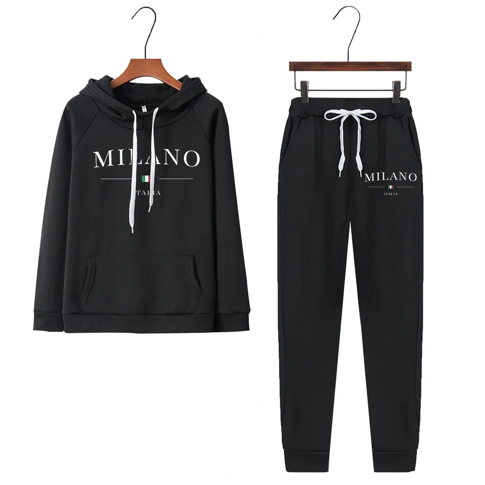 Women's Hooded Tracksuit Milano Printing Sports Sets Sweatshirts Pullover Hoodies +Sweatpants Suit Luxury Ladies Y2k Streetwear
Women's Hooded Tracksuit Milano Printing Sports Sets Sweatshirts Pullover Hoodies +Sweatpants Suit Luxury Ladies Y2k Streetwear