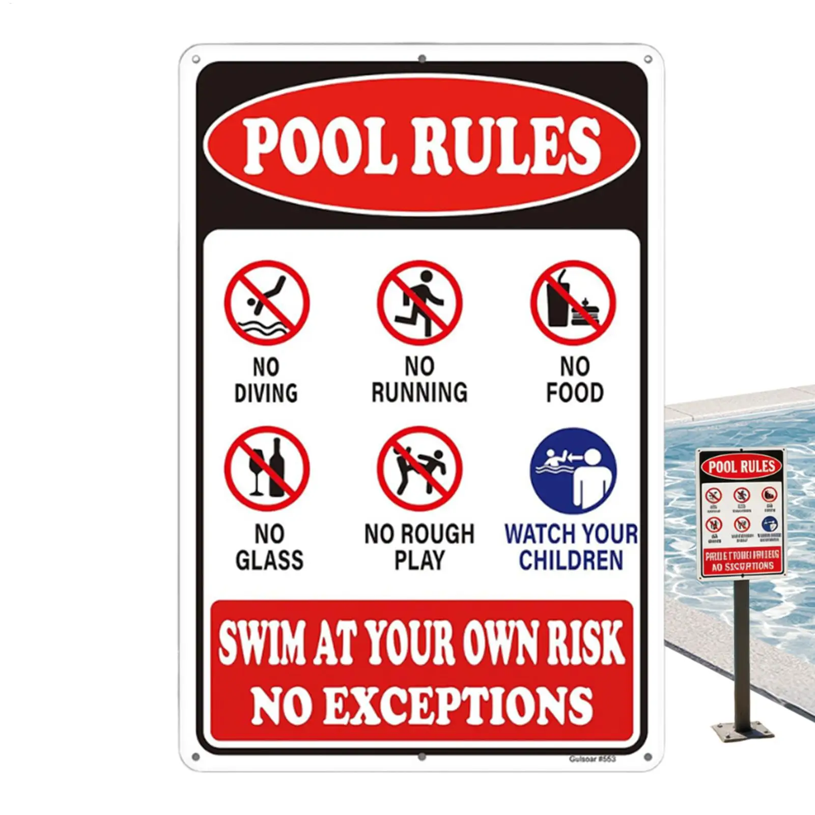 Алюминиевая декоративная табличка с правилами безопасности для бассейна, аксессуары для бассейна, для пляжа, плавания на открытом воздухе, для двора, террасы, двери, дома
Алюминиевая декоративная табличка с правилами безопасности для бассейна, аксессуары для бассейна, для пляжа, плавания на открытом воздухе, для двора, террасы, двери, дома