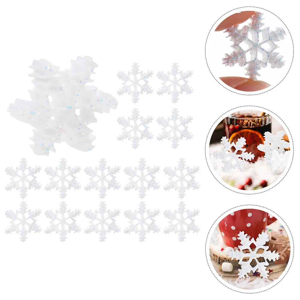 100 Pcs Resin Snowflake DIY Xmas Decor Christmas Tree Ornaments for Style Household Home Decorations
100 Pcs Resin Snowflake DIY Xmas Decor Christmas Tree Ornaments for Style Household Home Decorations