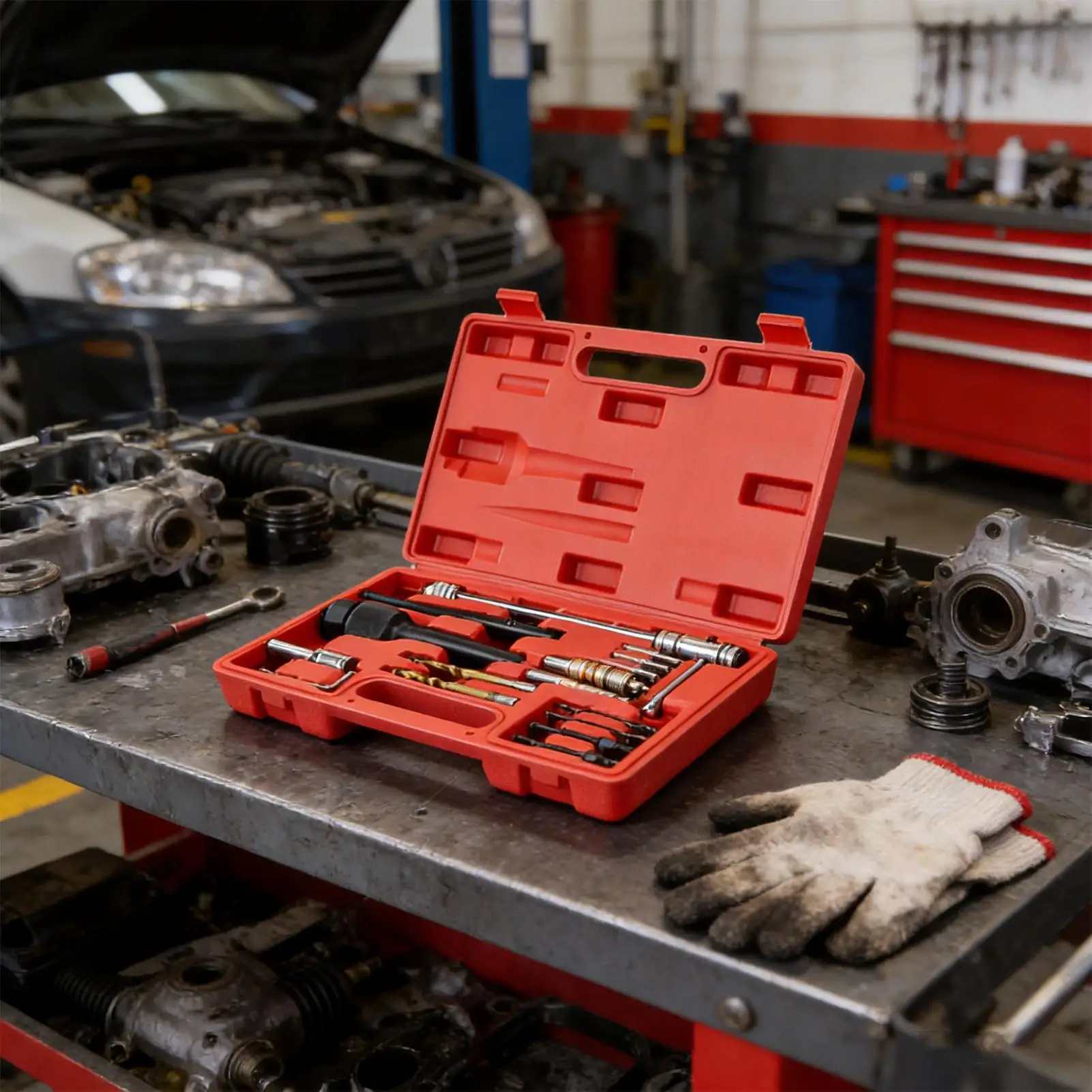 Engine Plug Removal Tool Set M8 M10 Precise Fit Case Included Damaged Engine Plug Extractor Tool Set For Professionals Mechanics