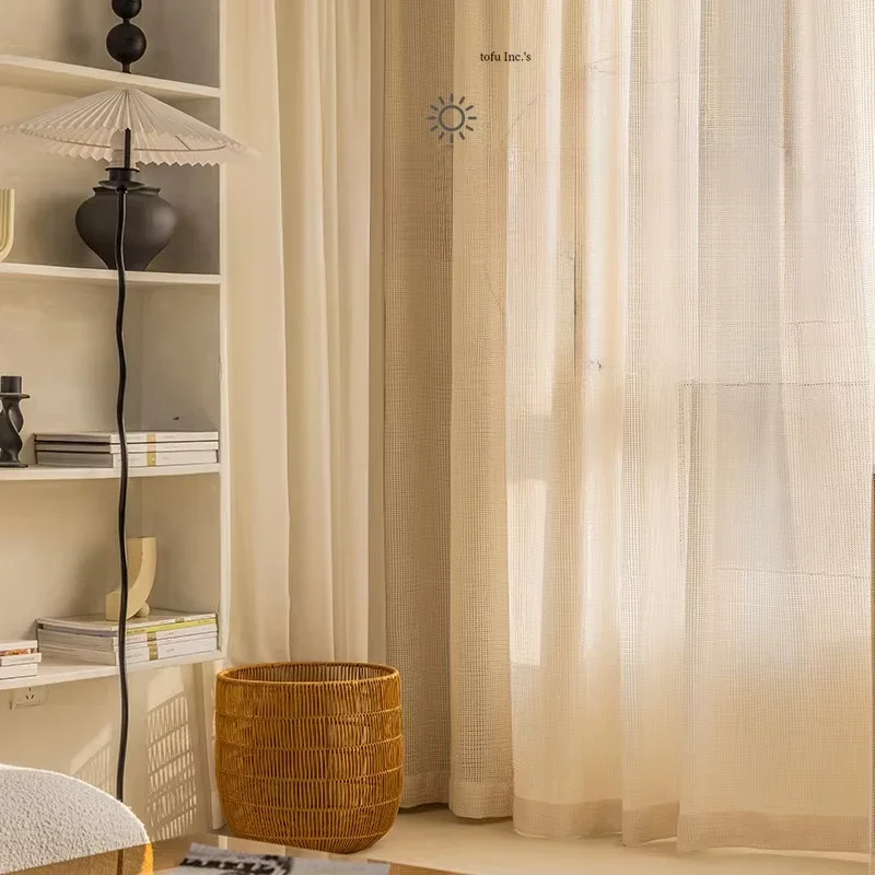 Japanese Style Wooden Minimalist Cream White Curtain for Living Room Bedroom Dining Room Cotton and Linen Half Blackout Curtain
Japanese Style Wooden Minimalist Cream White Curtain for Living Room Bedroom Dining Room Cotton and Linen Half Blackout Curtain