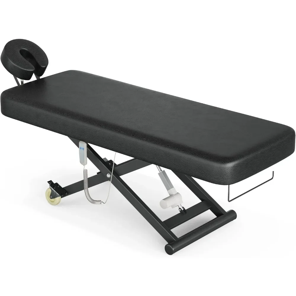 Flat Electric Height Adjustable Massage Table Professional with Face Cradle and Rolling Wheels 550lbs,
Flat Electric Height Adjustable Massage Table Professional with Face Cradle and Rolling Wheels 550lbs,