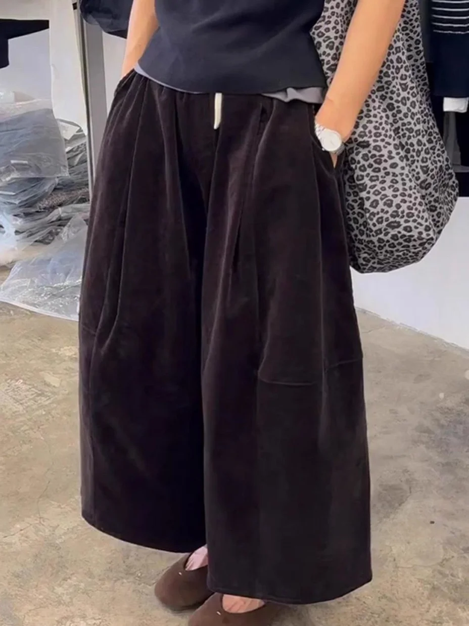 High Waist Corduroy Wide Leg Pants Women's Faion Retro Sle Casual Trousers Autumn Winter Seasonal plus Size Slimming
High Waist Corduroy Wide Leg Pants Women's Faion Retro Sle Casual Trousers Autumn Winter Seasonal plus Size Slimming