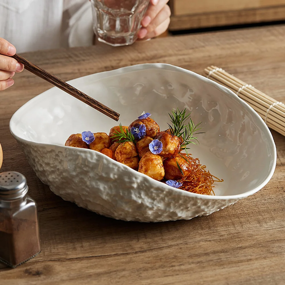 Ceramic Rock Pattern Soup Plate Shell Shaped Dish for Fruits Nuts Candy Serving Ceramic Seashell Shaped Dish Candy Serving Bowl
Ceramic Rock Pattern Soup Plate Shell Shaped Dish for Fruits Nuts Candy Serving Ceramic Seashell Shaped Dish Candy Serving Bowl