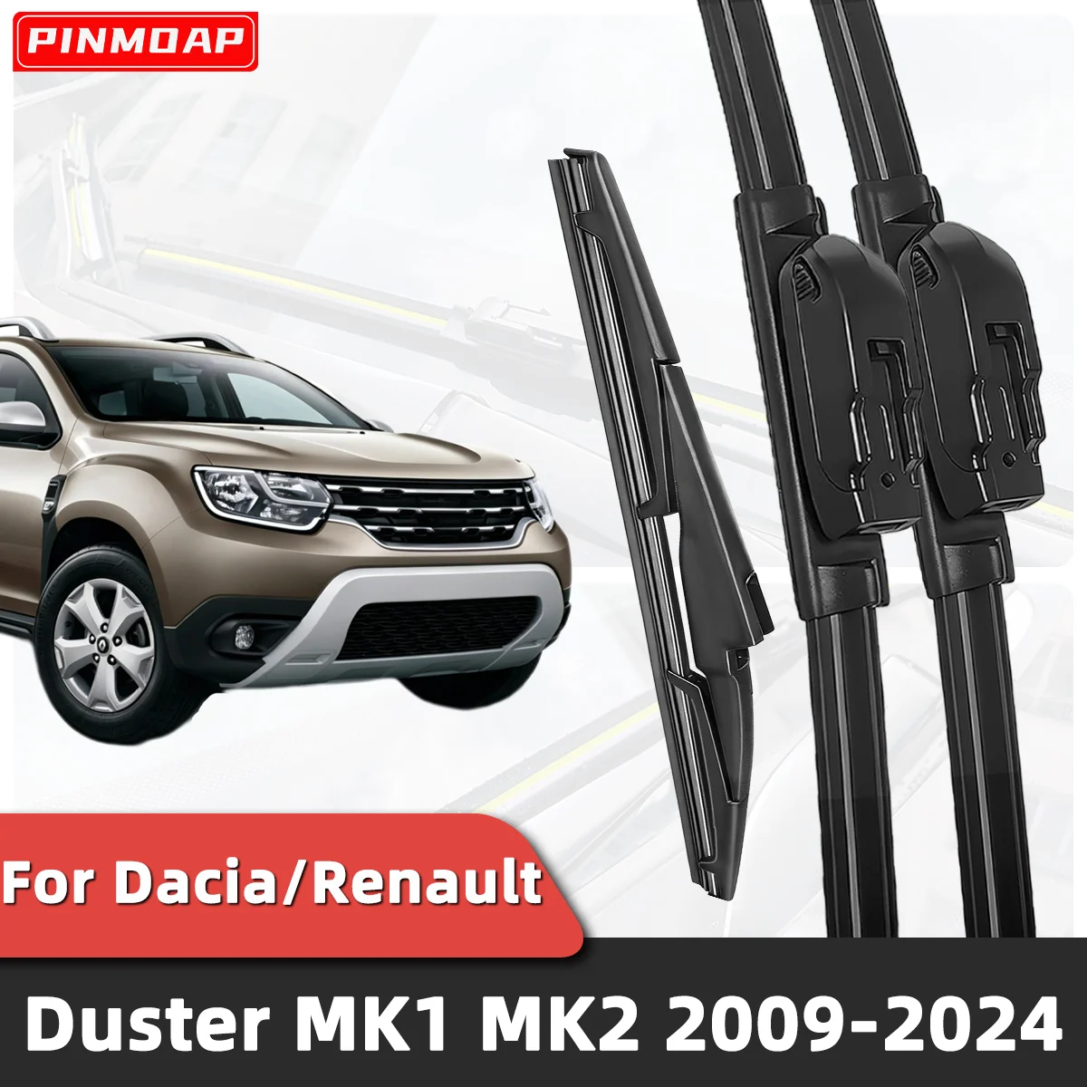 3PCS Front Rear Wiper Blades Fit For Dacia/Renault Duster MK1 MK2 2009-2024 Car Premium Quiet Streak-Free Durable Auto Accessory
3PCS Front Rear Wiper Blades Fit For Dacia/Renault Duster MK1 MK2 2009-2024 Car Premium Quiet Streak-Free Durable Auto Accessory