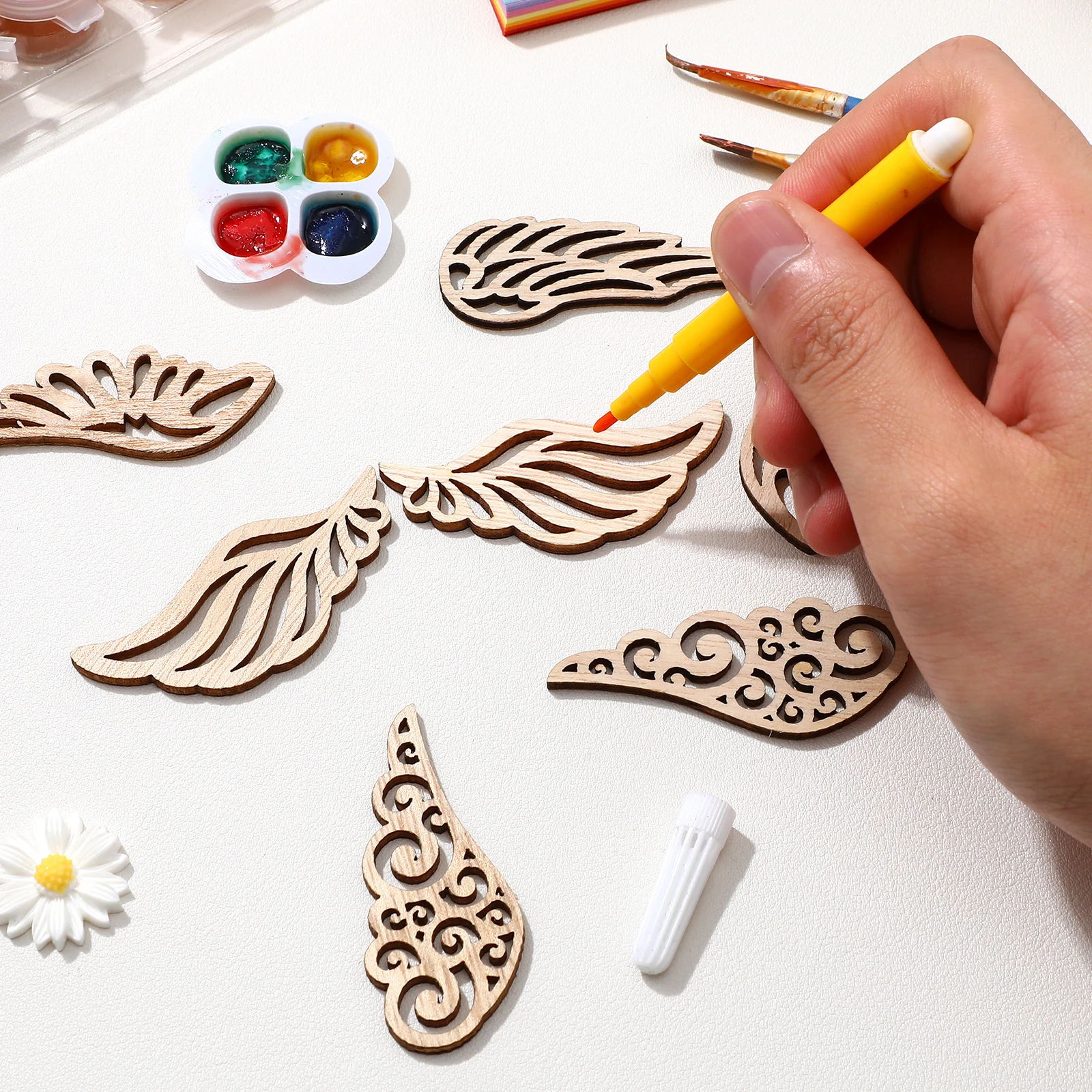 80 Pcs Wood Slices Angel Wings Shape Craft Supplies DIY Decor Wooden Plates Pieces for Party Christmas Baby Shower
80 Pcs Wood Slices Angel Wings Shape Craft Supplies DIY Decor Wooden Plates Pieces for Party Christmas Baby Shower