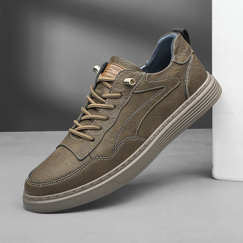 High Quality Leather Brand Mens Casual Shoes Business Oxford Luxury Shoes Antiskid Wear-Resistant White Running Sneakers Shoe
High Quality Leather Brand Mens Casual Shoes Business Oxford Luxury Shoes Antiskid Wear-Resistant White Running Sneakers Shoe