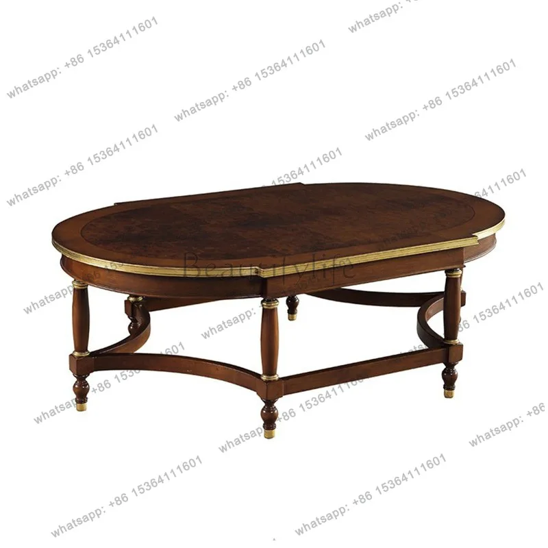 Classical English coffee table complete antique European oval small apartment coffee table
Classical English coffee table complete antique European oval small apartment coffee table