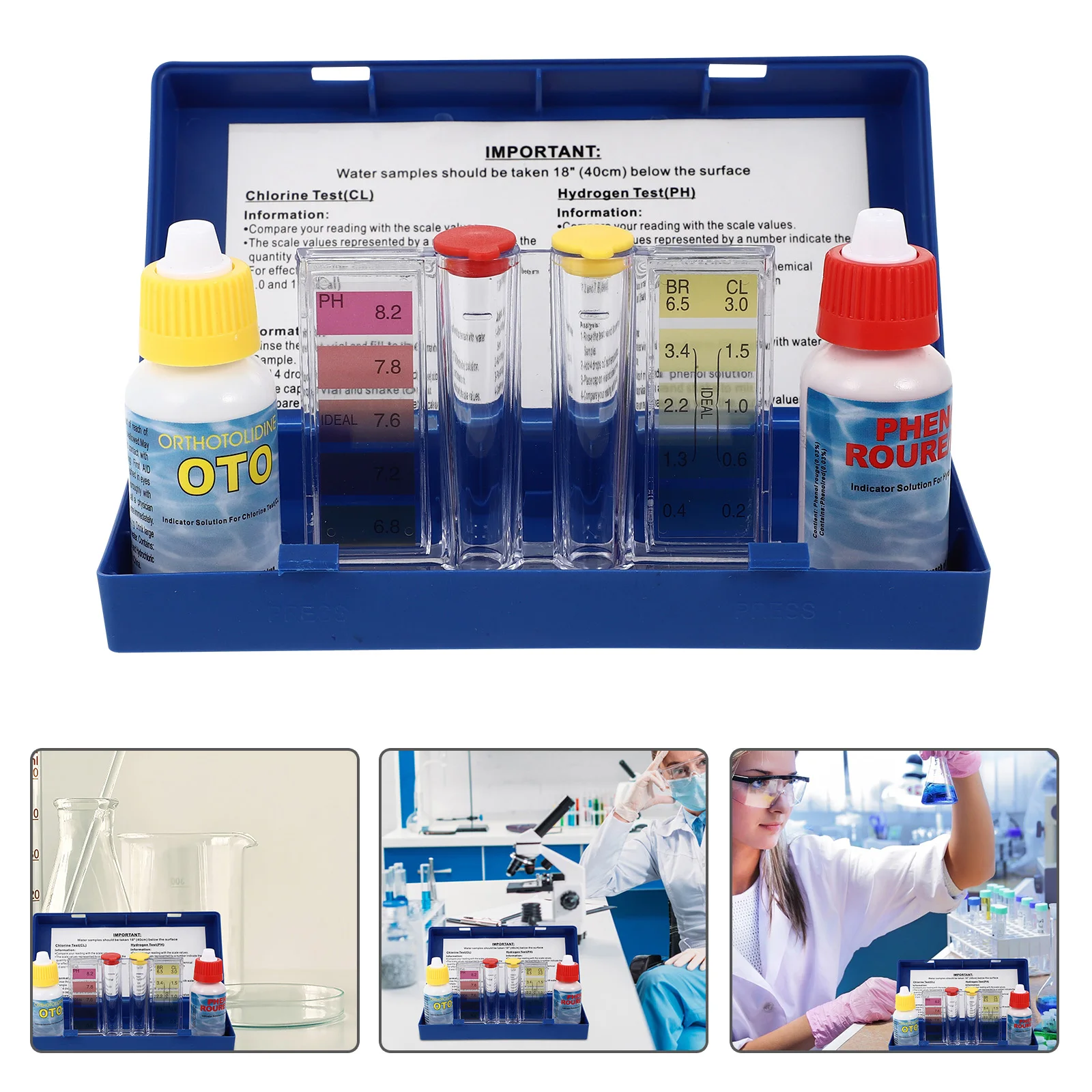 Water Quality Tester PH Testing Kit Equipment For Routine Monitoring Pools Spas Water Balance Skin Eyes
Water Quality Tester PH Testing Kit Equipment For Routine Monitoring Pools Spas Water Balance Skin Eyes