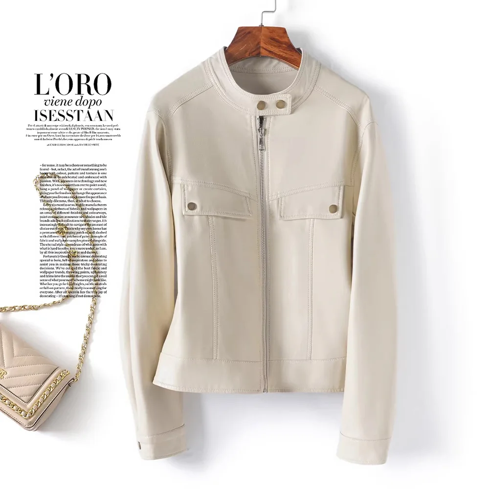 Новая женская кожаная куртка-косуха из спилка с воротником-стойкой, весенне-осенняя, модная, с длинными рукавами, повседневная, укороченная
Новая женская кожаная куртка-косуха из спилка с воротником-стойкой, весенне-осенняя, модная, с длинными рукавами, повседневная, укороченная