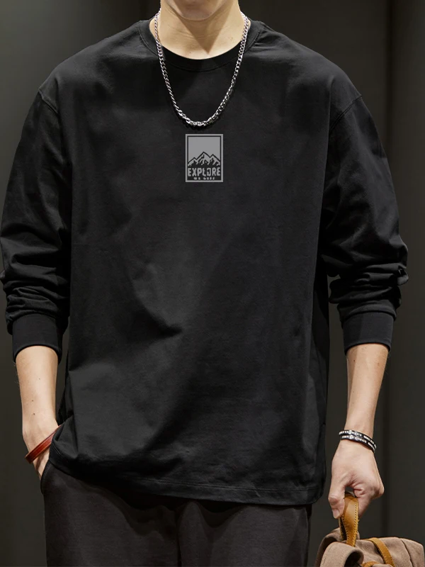 Осенняя новинка: Мужская футболка больших размеров из 100% хлопка, класса люкс, с длинным рукавом, свободного кроя, с круглым вырезом, повседневный топ, модный бренд
Осенняя новинка: Мужская футболка больших размеров из 100% хлопка, класса люкс, с длинным рукавом, свободного кроя, с круглым вырезом, повседневный топ, модный бренд