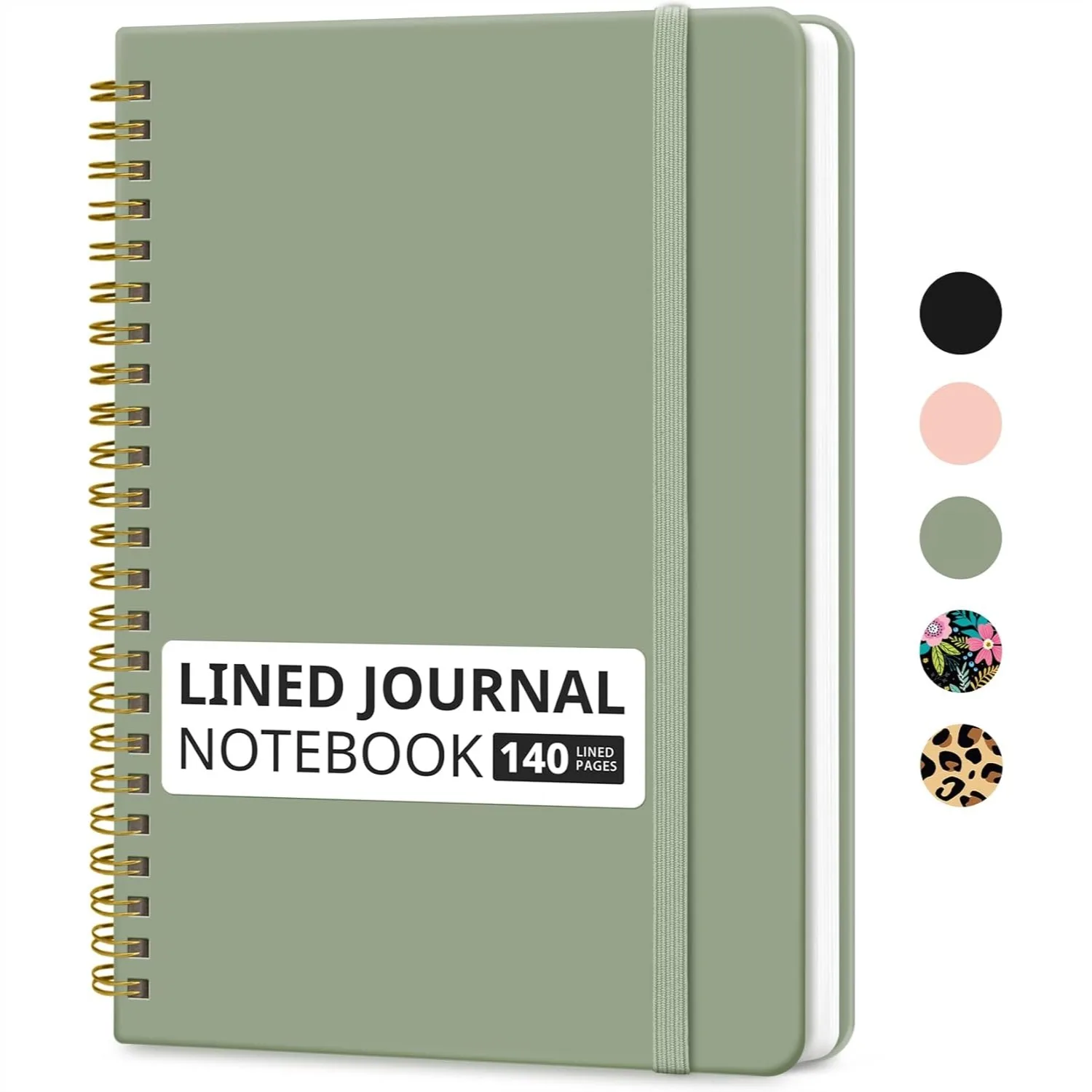 Spiral Journal Notebook for Women & Men, 140 Pages College Ruled Hardcover, A5(5.7x7.9") with Inner Pocket and Elastic Closure
Spiral Journal Notebook for Women & Men, 140 Pages College Ruled Hardcover, A5(5.7x7.9") with Inner Pocket and Elastic Closure